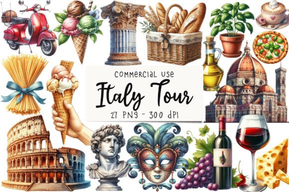 Download Watercolor Italy Tour Clipart - Clipart Collection