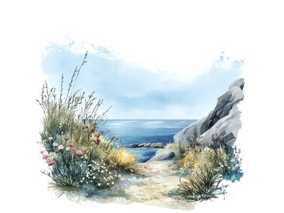 Download 10 Seaside Nature Landscape Clipart - Clipart Collection