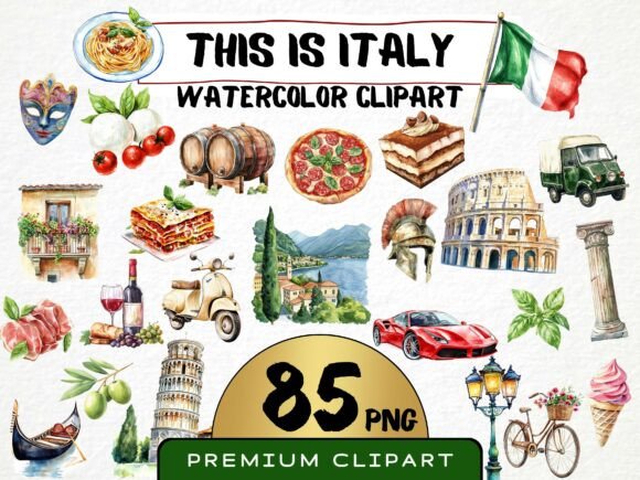 Download Watercolor Italy Clipart 85 Png - Clipart Collection