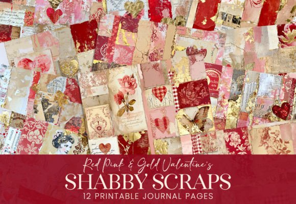 Download Shabby Journal Patterns Valentine's Day - Patterns Collection