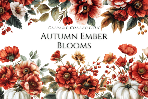 Download Watercolor Fall Flowers Autumn Embers - Fall flowers Collection