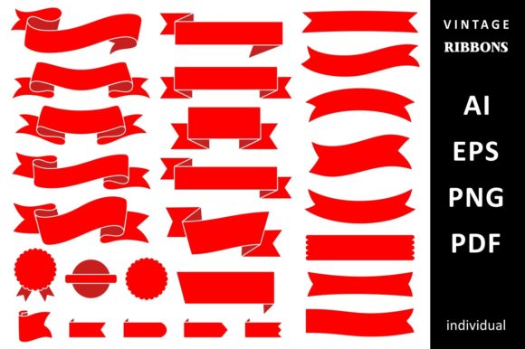 Download Red Vintage Banner Ribbon Clipart Vector - Clipart Collection