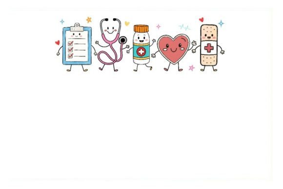 Download Nurse Doodle Characters Clipart Set - Clipart Collection
