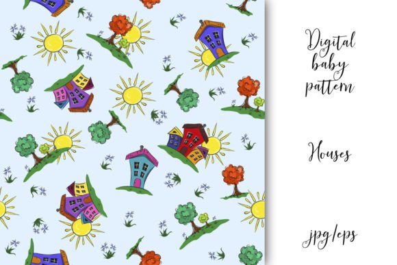 Download Seamless Patterns, Houses, Vector - Patterns Collection