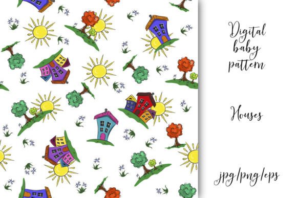 Download Seamless Patterns, Houses, Vector - Patterns Collection