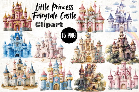 Download Little Princess Fairytale Castle Clipart - Clipart Collection