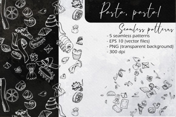 Download Pasta - Pasta: Seamless Patterns - Patterns Collection