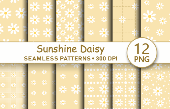 Download Sunshine Yellow Daisy Seamless Patterns - Patterns Collection
