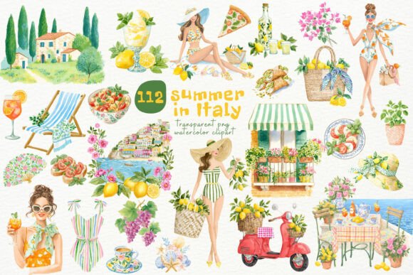 Download Watercolor Summer Italy PNG Clipart - Clipart Collection