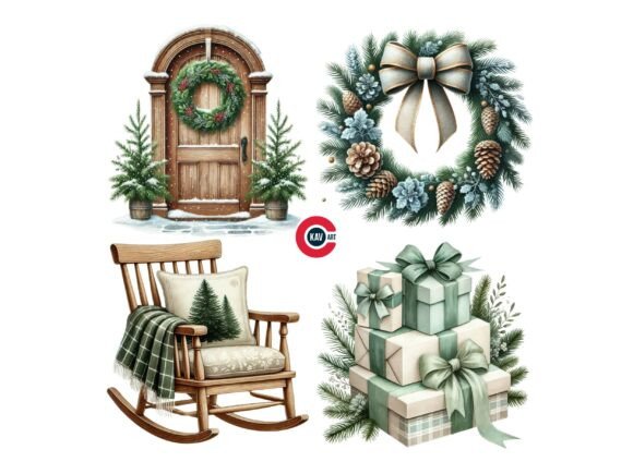 Download Cozy Winter Christmas Decoration Clipart - Clipart Collection