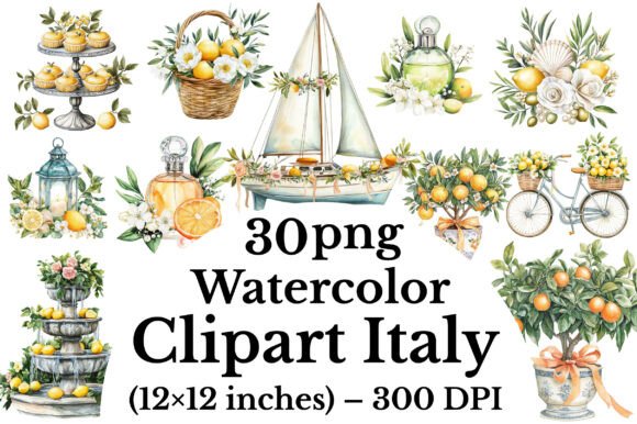 Download Watercolor Clipart Italy - Clipart Collection