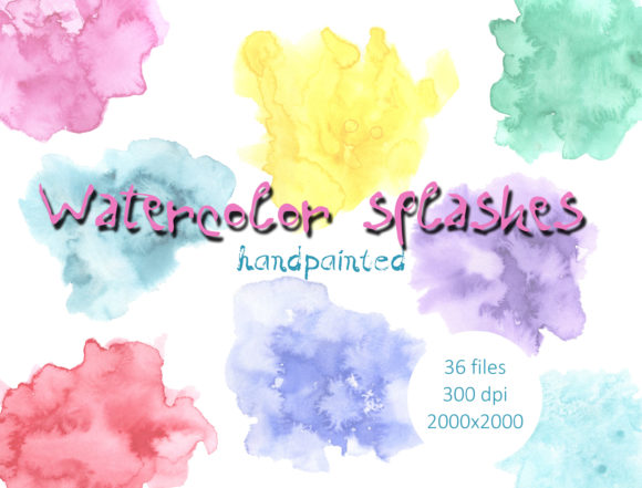 Download Watercolor Splashes Clipart - Clipart Collection