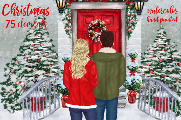 Download Christmas Couples  Clipart Xmas Scenery - Clipart Collection
