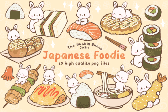 Download Kawaii Japanese Food Bunny Clipart - Clipart Collection