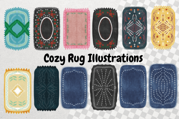 Download 12 Cozy Rug Clipart Set |PNG - Clipart Collection