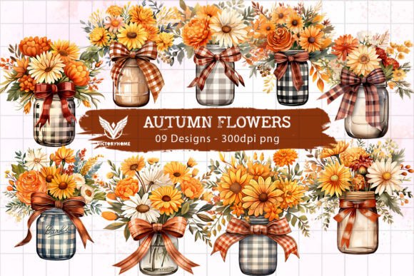 Download Autumn Flowers Sublimation Clipart - Clipart Collection