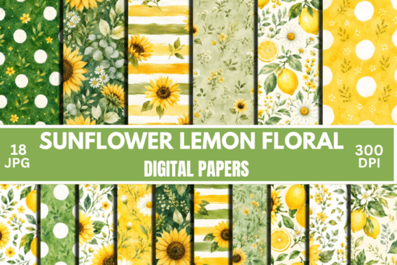 Download Summer Sunflower Patterns, Digital Paper - Patterns Collection