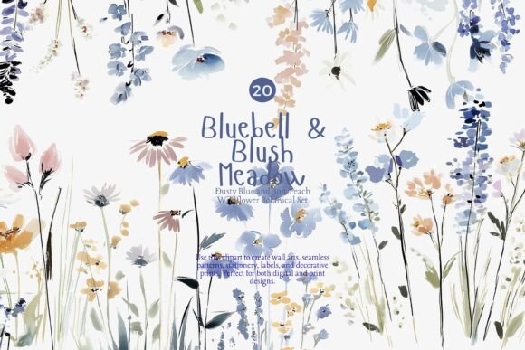 Download Bluebell Wildflower Watercolor Clipart - Clipart Collection
