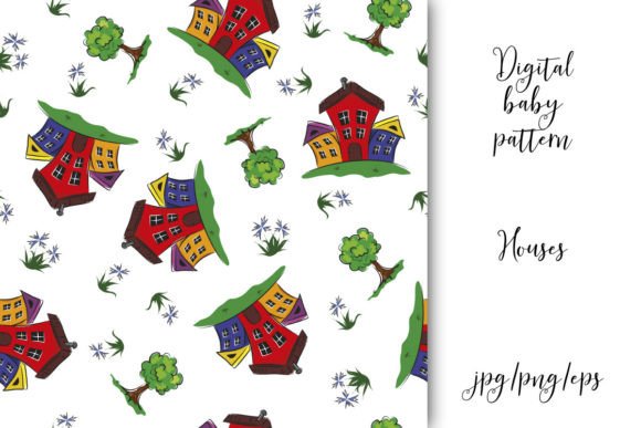 Download Seamless Patterns, Houses, Vector - Patterns Collection