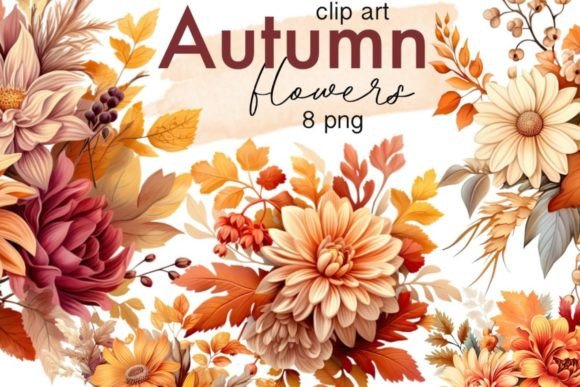 Download Autumn Bouquets Png Clipart-Fall Flowers - Clipart Collection