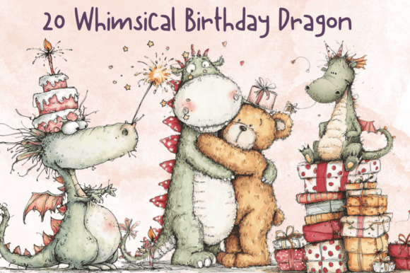 Download Whimsical Birthday Dragon Clipart - Clipart Collection