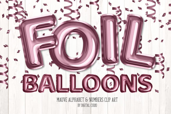 Download Mauve Foil Balloon Alphabet Clipart - Clipart Collection