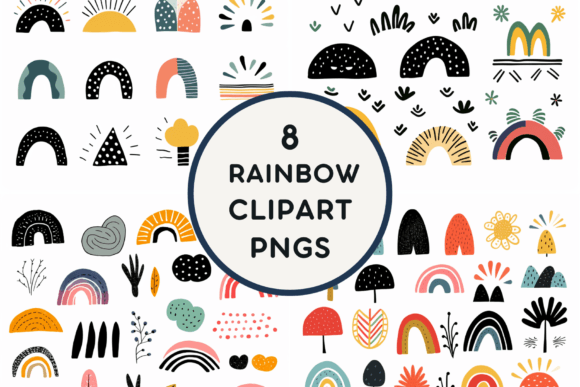 Download Retro Rainbow Clipart PNGS - Clipart Collection